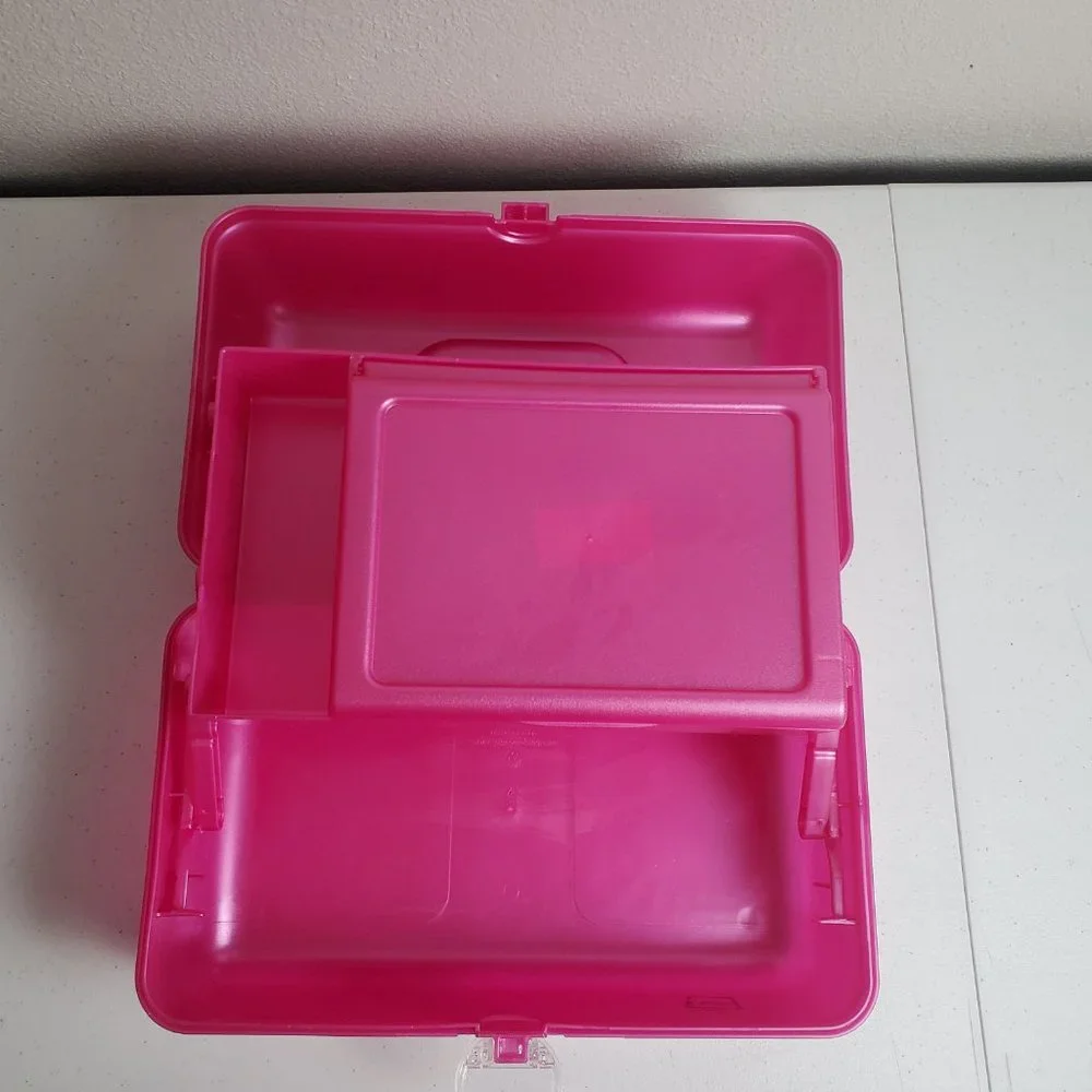 Caboodles 5626 Mirror Makeup Case Organizer Pink Made in USA Plano Molding Co.